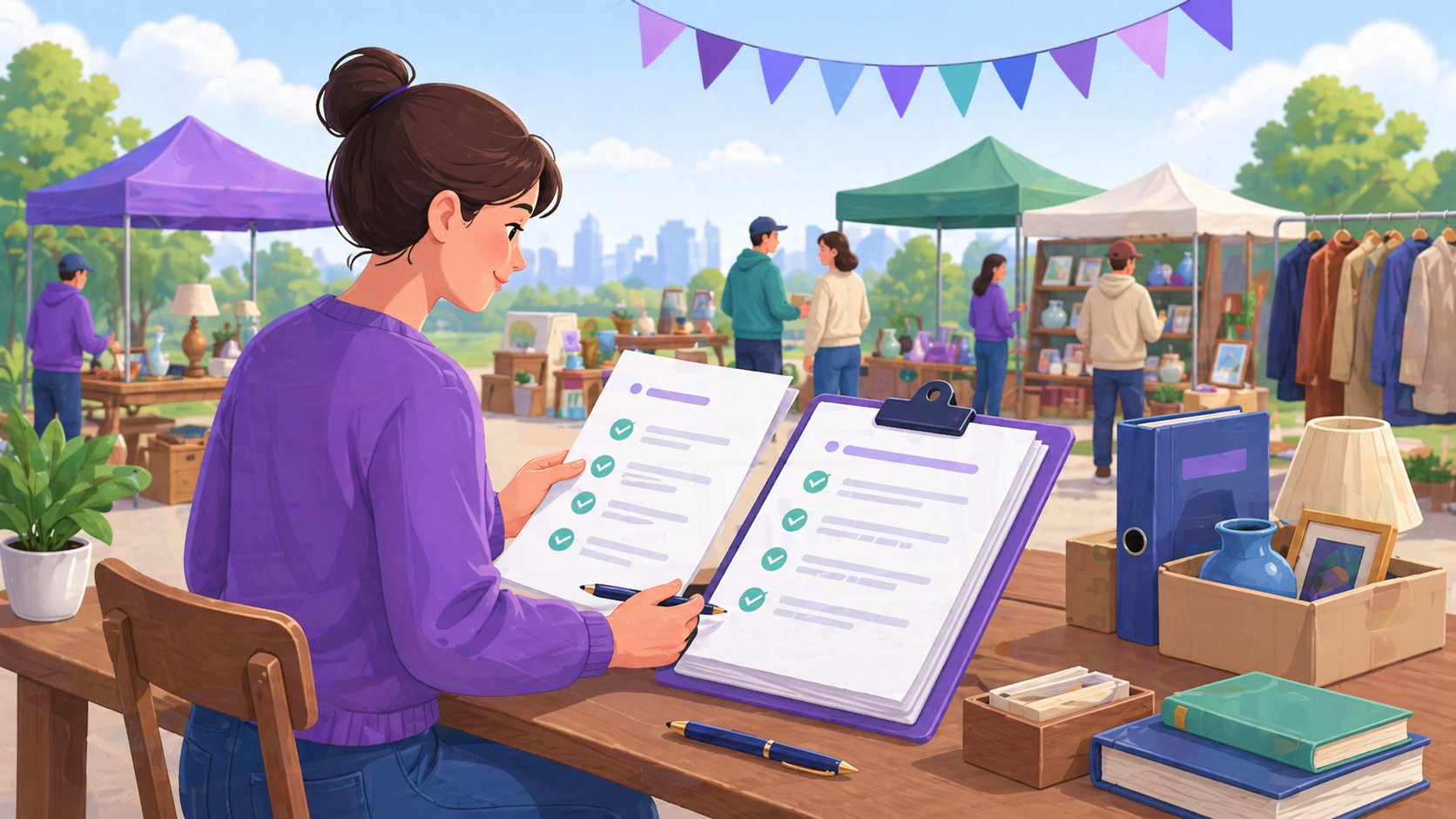 Illustration vide-grenier Standly